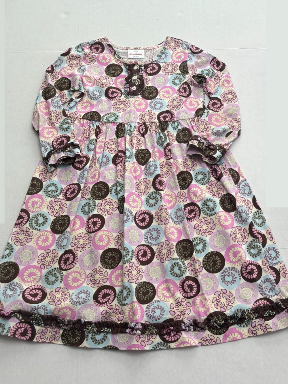 Hanna Andersson Pink/Brown Dress Size 5